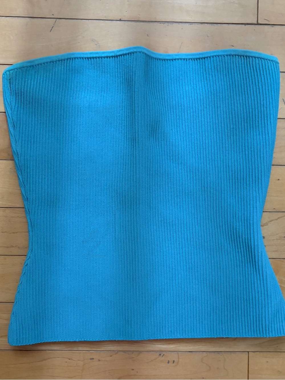 Turquoise Ribbed Tube Top